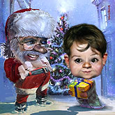 Caricature personnalisée photo de noel